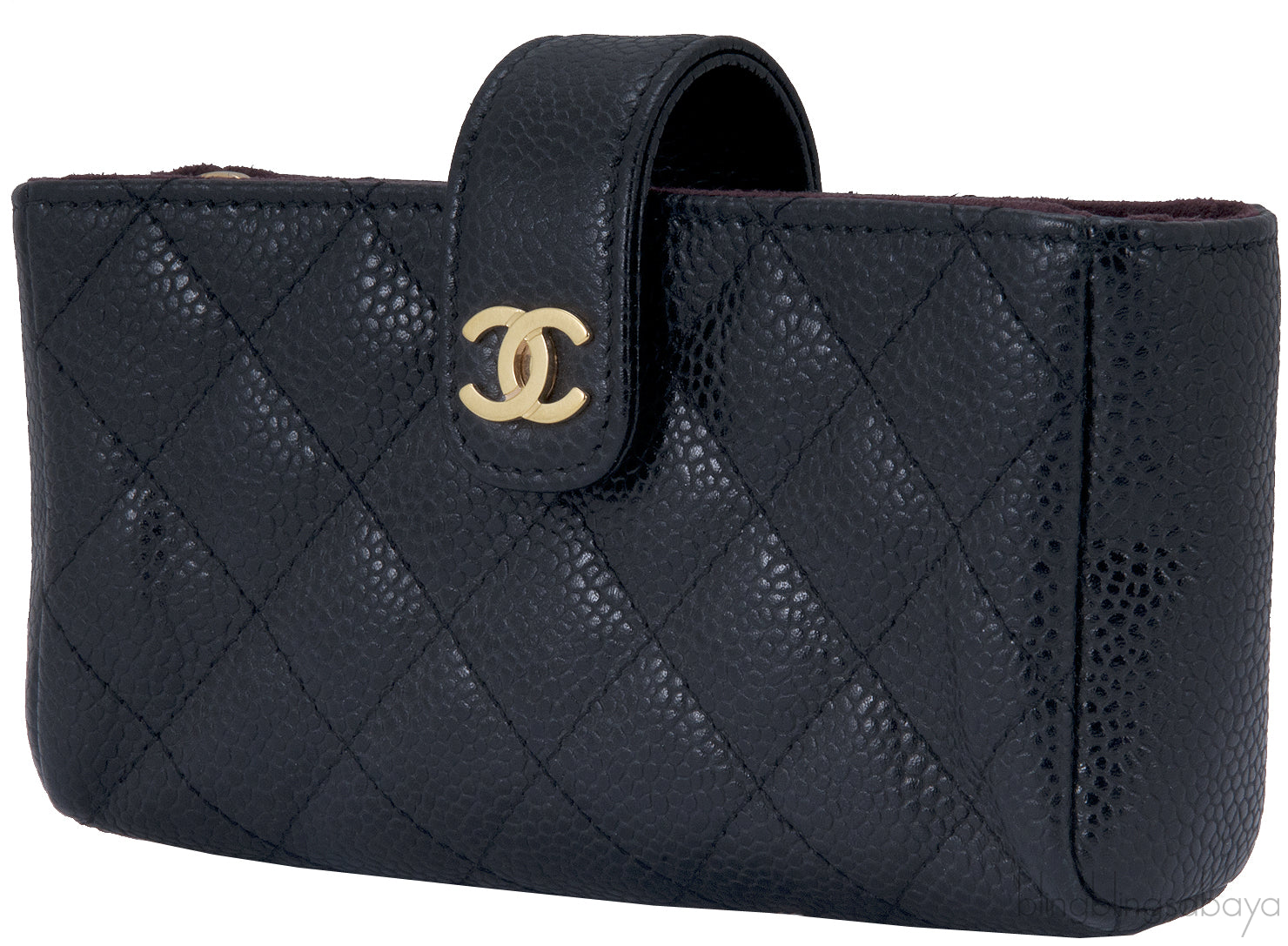 Black Quilted Phone Holder GHW