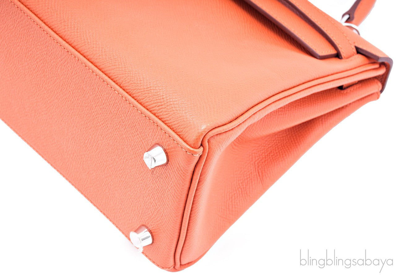 Kelly 25 Orange Epsom