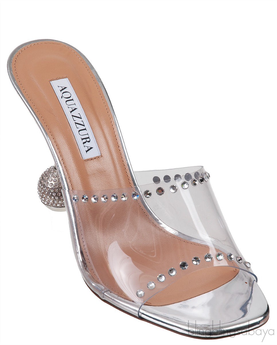 Aquazzura PVC Secrets 95mm Mules 38