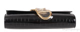 Egee Black Crocodile Clutch GHW