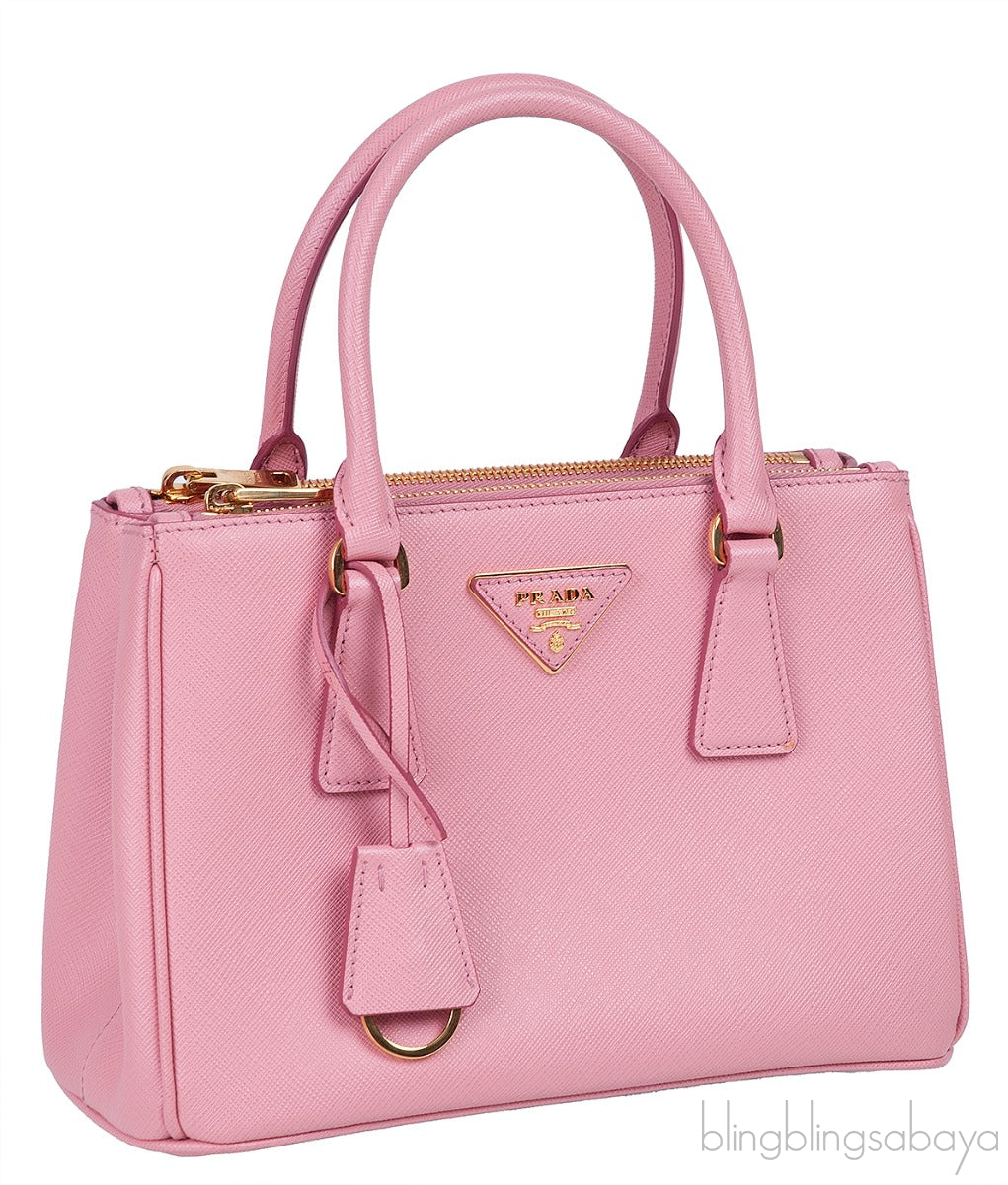 Pink Petal Galleria Saffiano Small Leather Bag