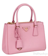 Pink Petal Galleria Saffiano Small Leather Bag