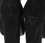 Prada Black Velvet Platform Boots