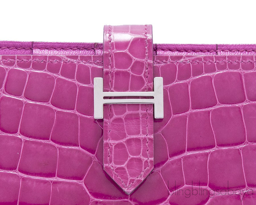 Rose Tyrien Bearn Crocodile Wallet