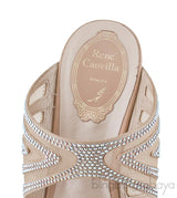 Mesh Crystal Wedge Mule