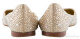 Gold Crystal Ballet Flat