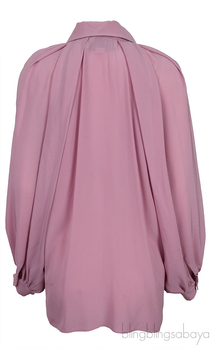 Pink Oversized Long Sleeve Shirt