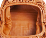 Bottega Veneta The Pouch Camel Croc Clutch