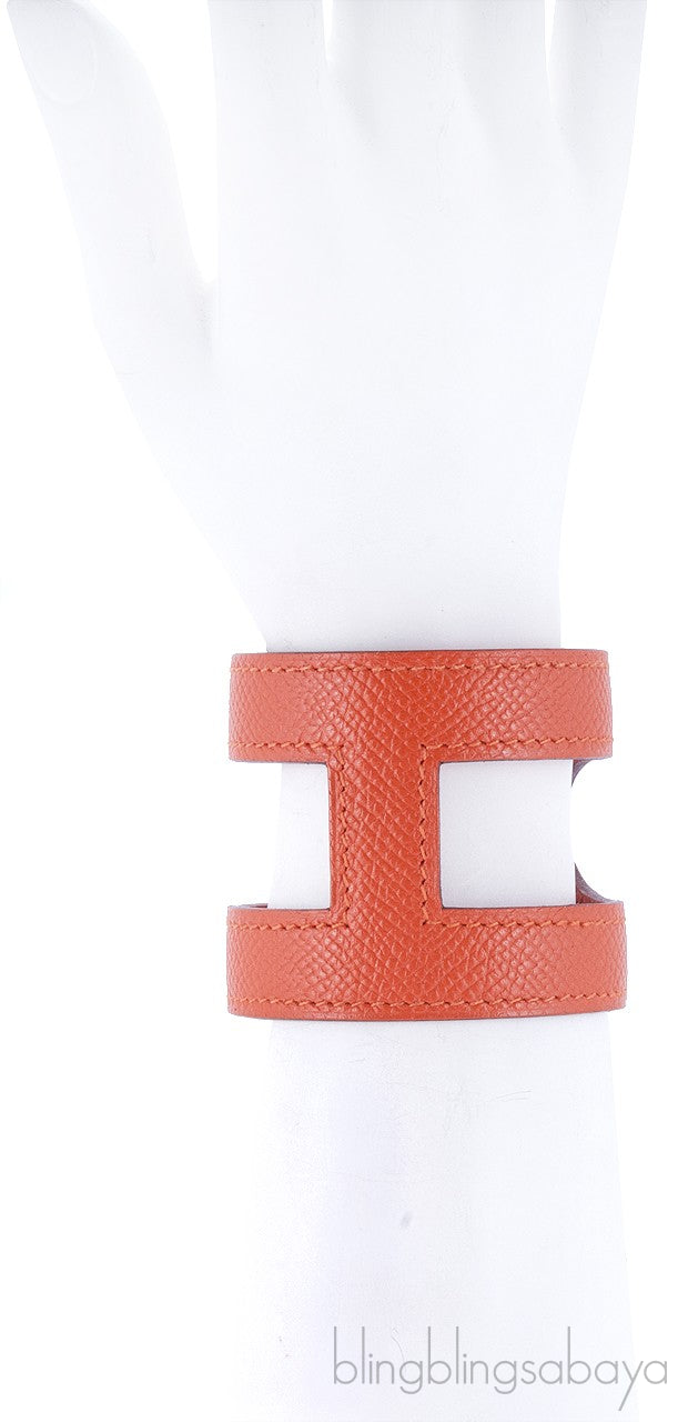 Ano Orange Epsom Cuff Bracelet