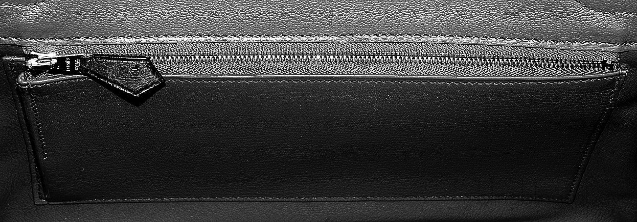 Birkin 30 Black Ostrich PHW