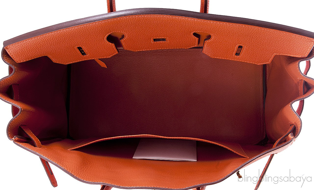 Birkin 35 Orange Togo GHW