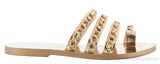 Gold Chain Leather Sandals