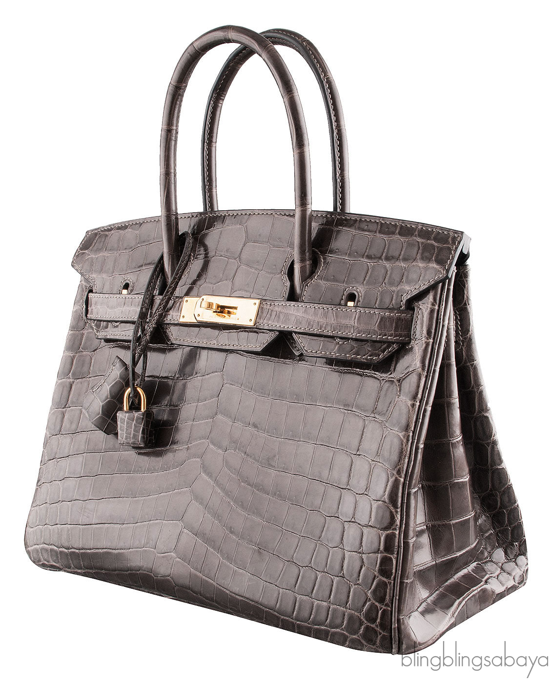 Birkin 30 Graphite Crocodile GHW