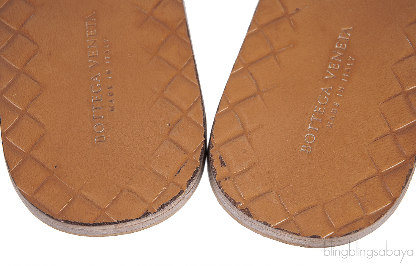 Bottega Veneta Off-white Leather Intrecciato Flat Slides