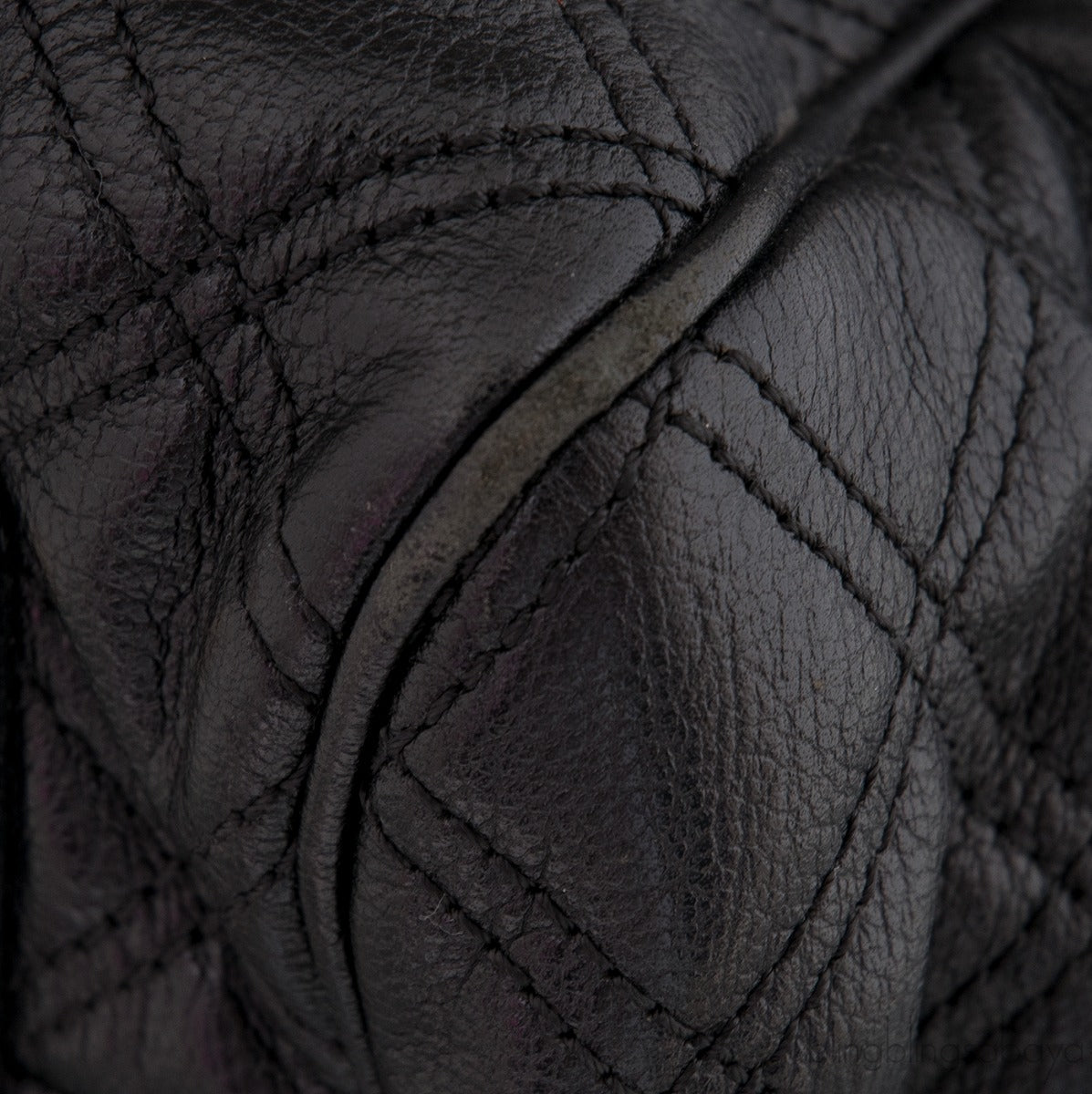 Black Quilted Stam Bag