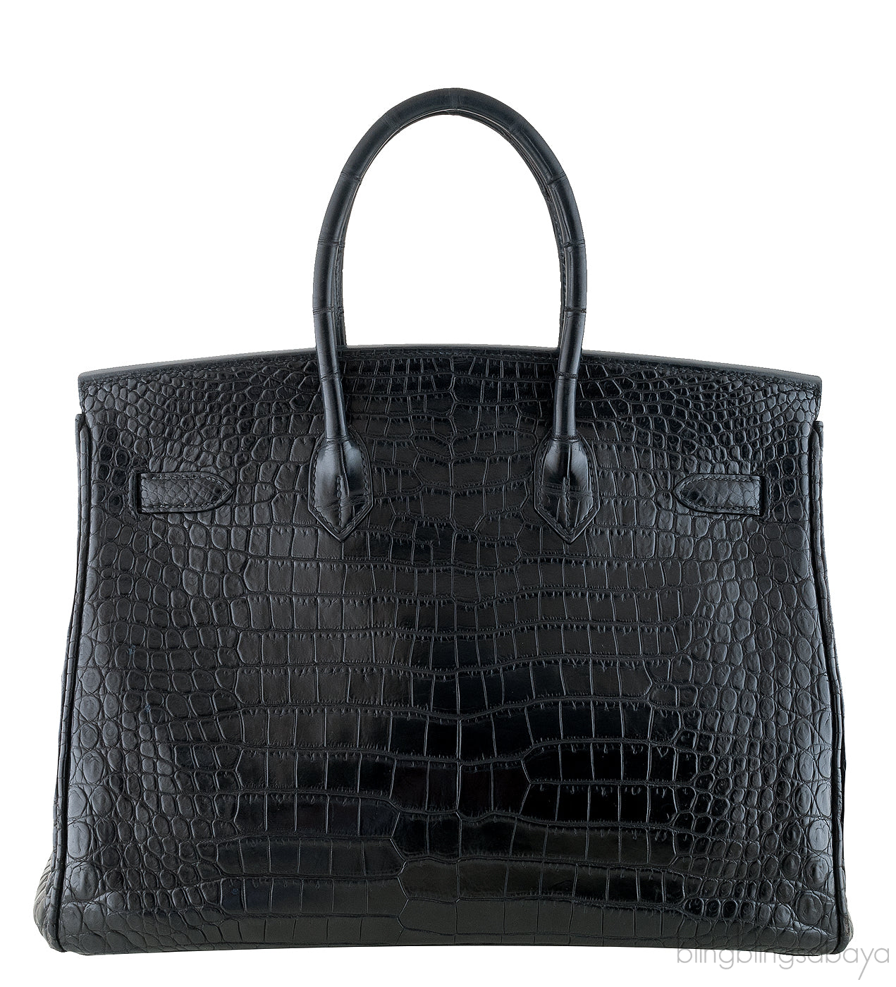 Birkin 35 Black Crocodile Porosus
