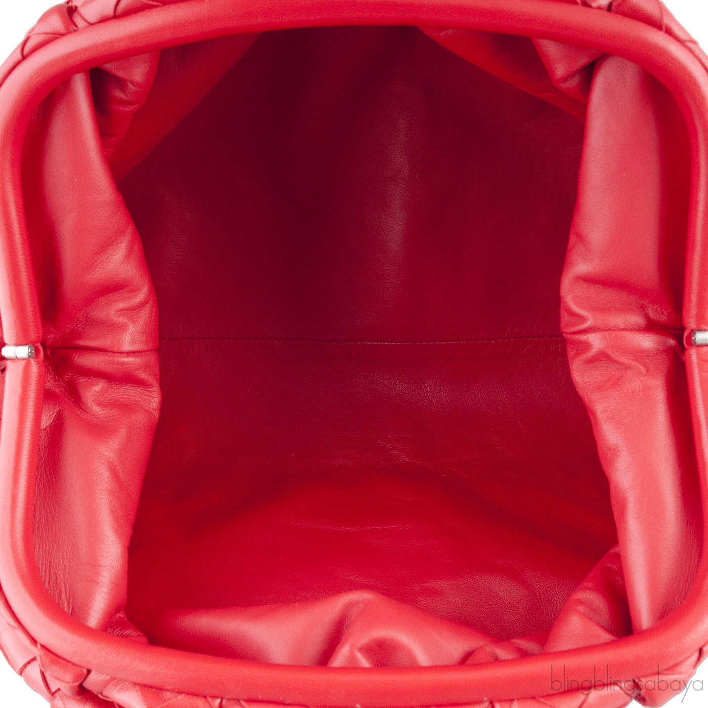 The Pouch Red Woven Clutch