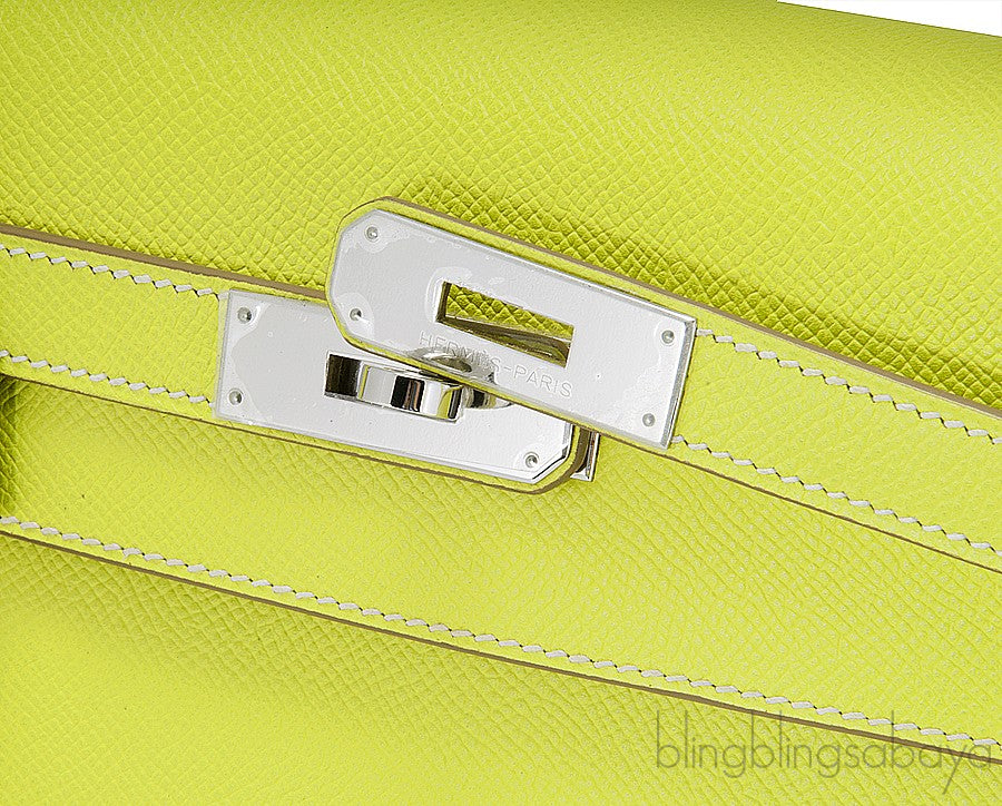 Kelly 32 Bi-color Lime Epsom Retourne