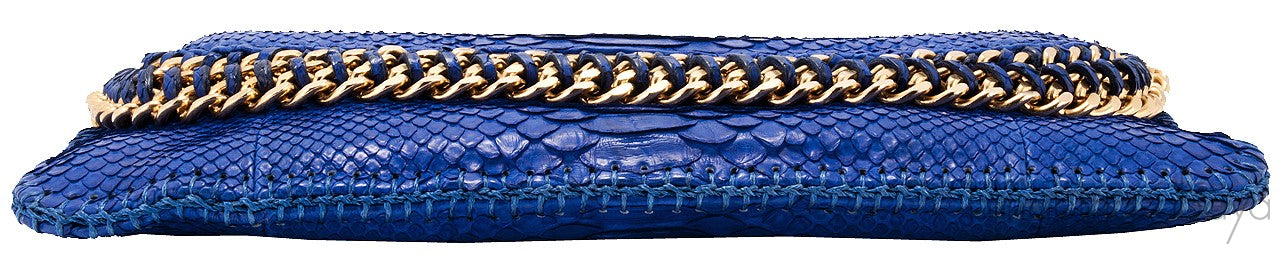 Blue Electric Python Clutch