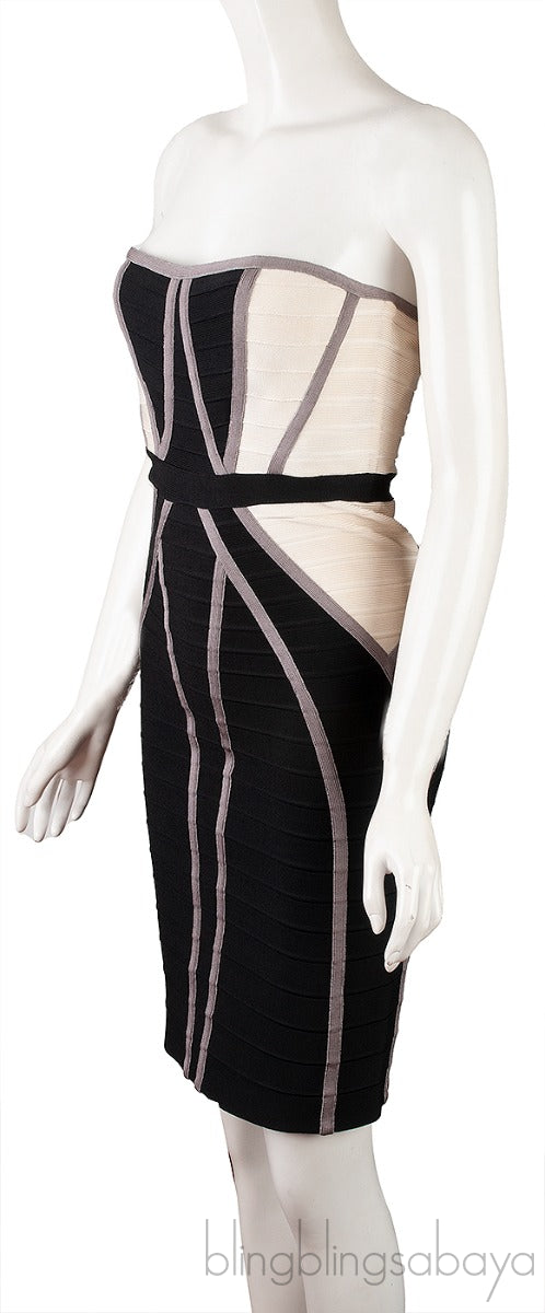 Tri-color Tube Mini Dress