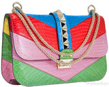 Rockstuds Glam Lock Crocodile Bag