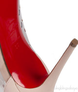 Beige PVC Crystal Heels