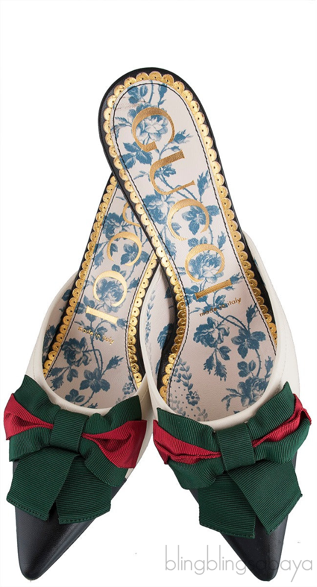 Web Bow Slide Mules