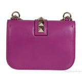 Fuchsia Rockstud Glam Shoulder Bag