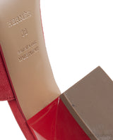Hermes Suede Red Coral Sandals