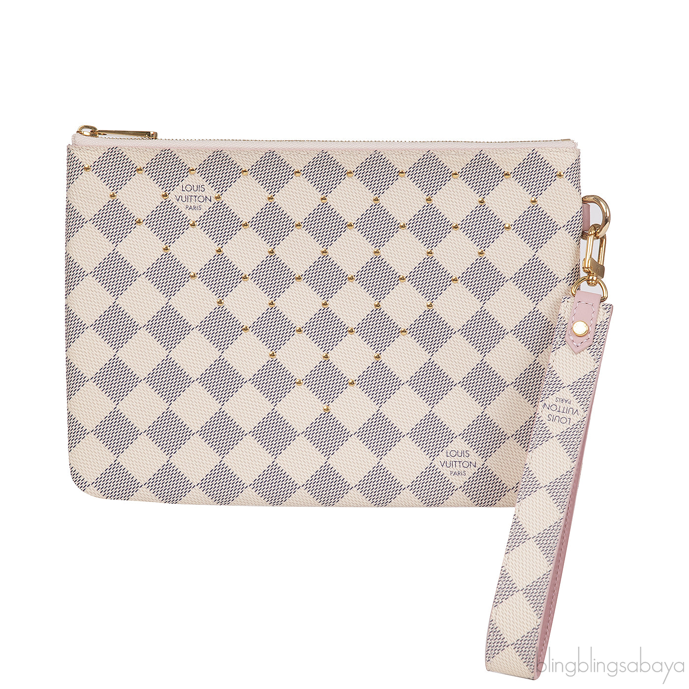 Louis Vuitton City Pouch Damier Azur Studded Clutch