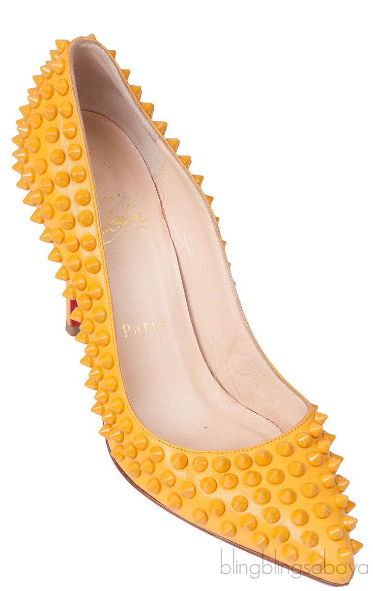 Pigalle Spikes Yellow Pump