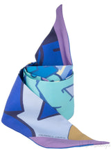 Graff Multicolor Blue Silk Twilly