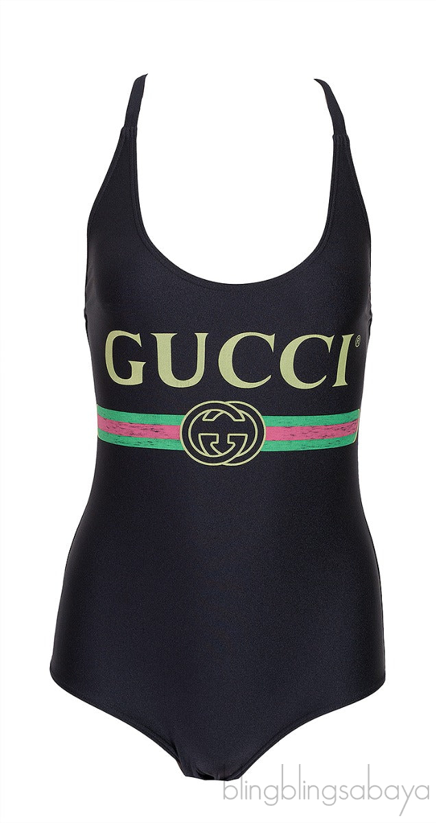 Black Sparkling Stretch Swimsuit