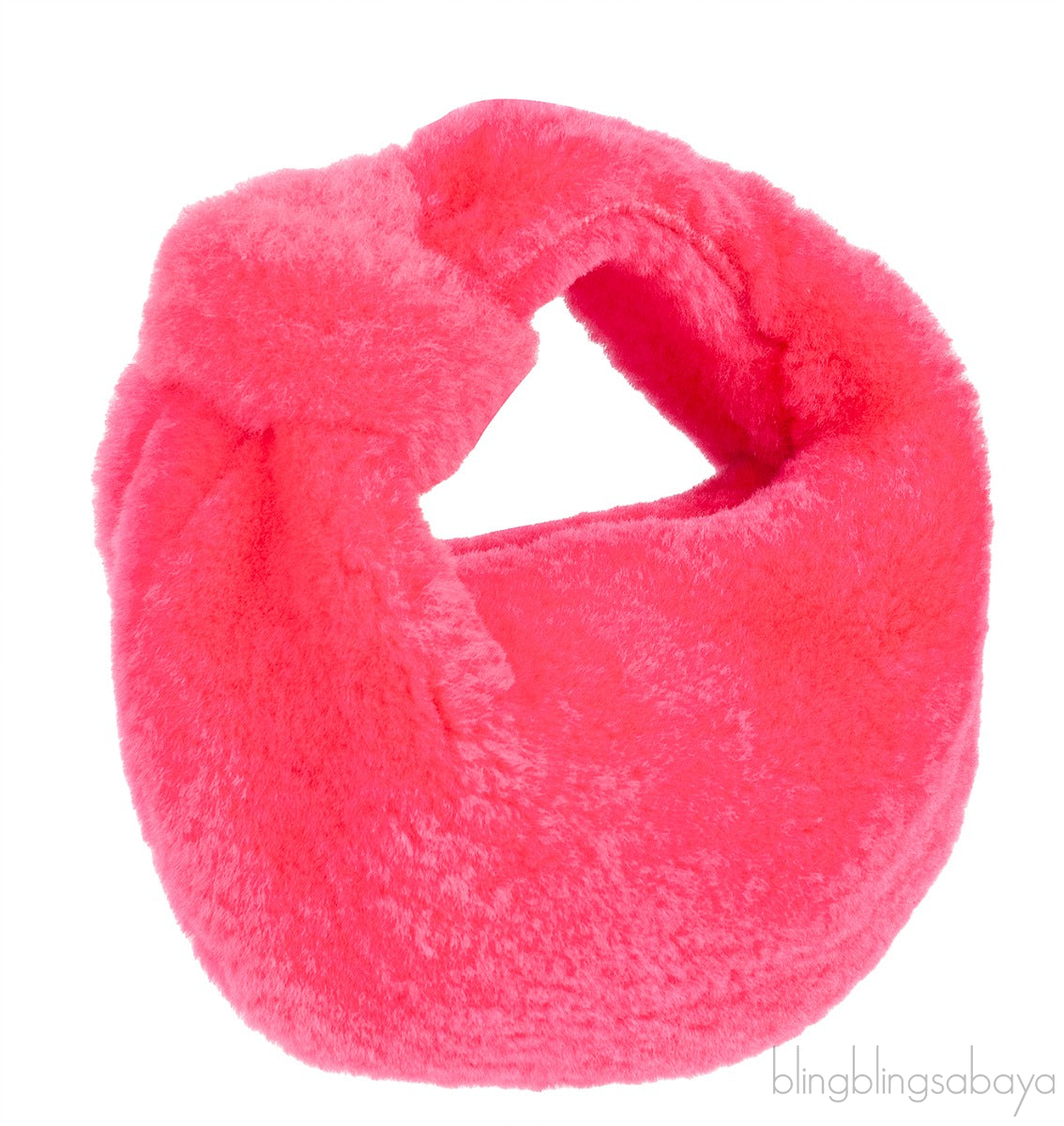 Bottega Veneta Jodie Mini Knotted Shearling Tote Pink