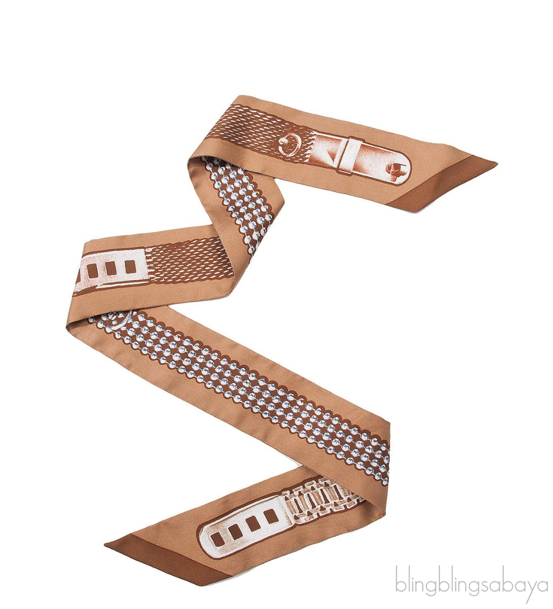 Hermes Strap Print Twilly