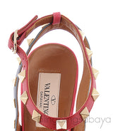Red Multicolor Strap Rockstud Pump