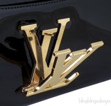 Louise Black Patent Clutch