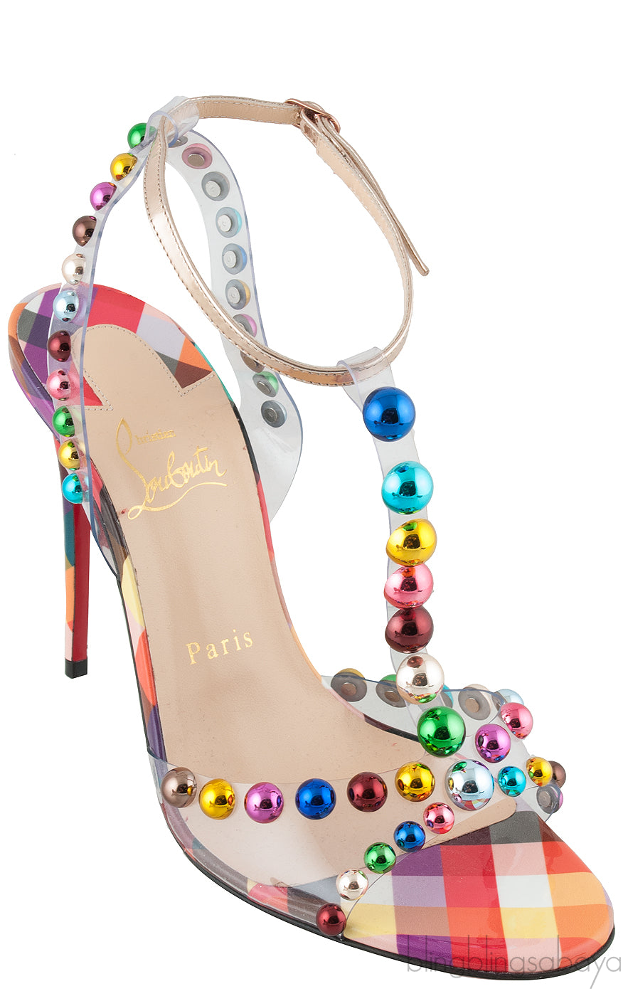 Multicolor Bead PVC Heels