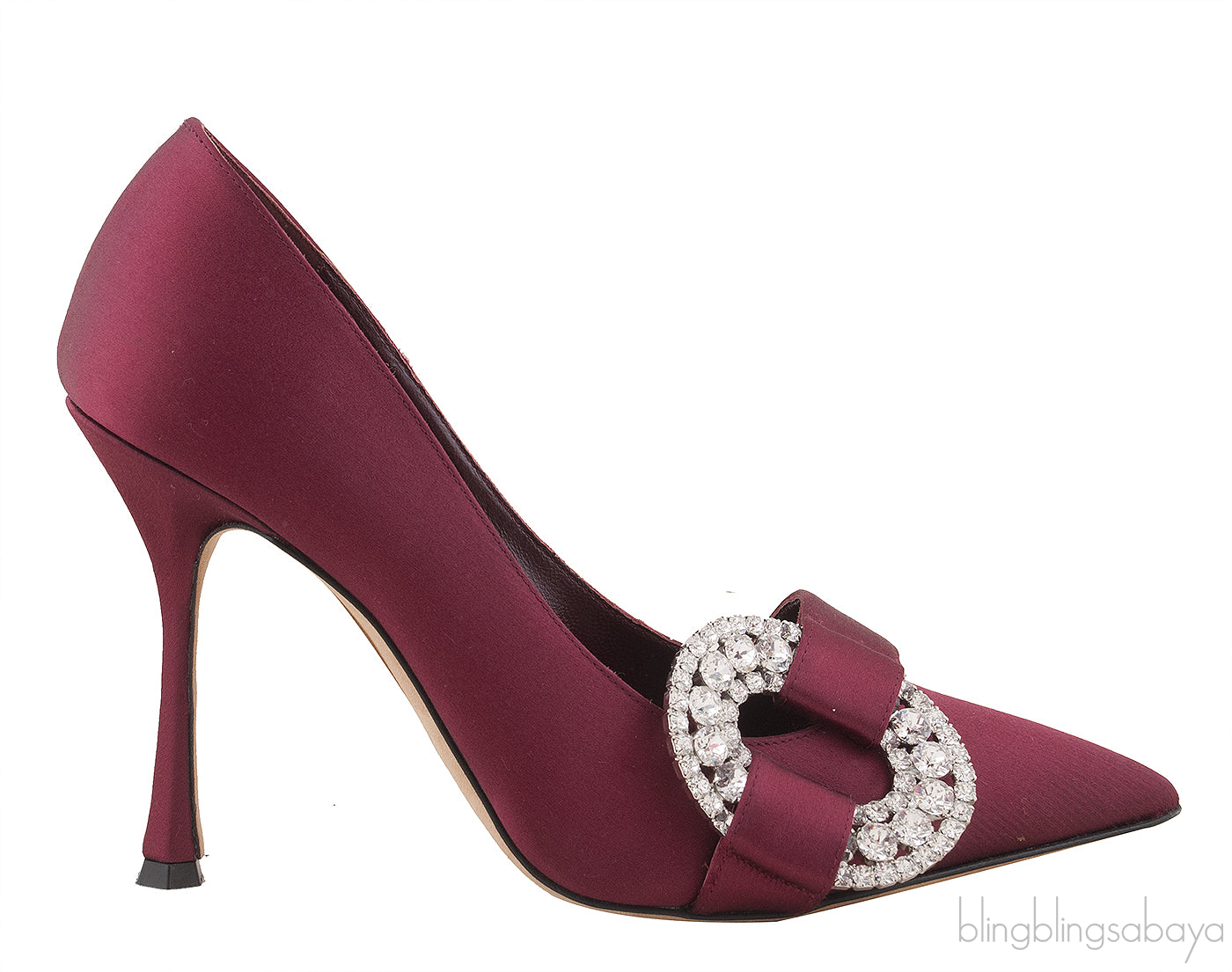 Tartonacri Satin Heels Burgundy