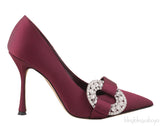 Tartonacri Satin Heels Burgundy