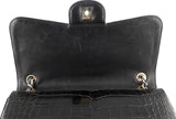 Black Crocodile Jumbo Flap Bag