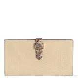 Bi-color Bearn Vanille Crocodile Ombre Lizard Wallet