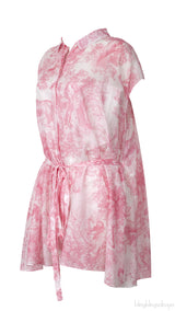 Dioriviera Pink Shirt Mini Dress