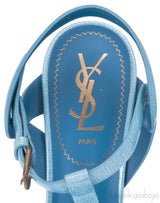 Aqua Patent Textured Leather Tribute