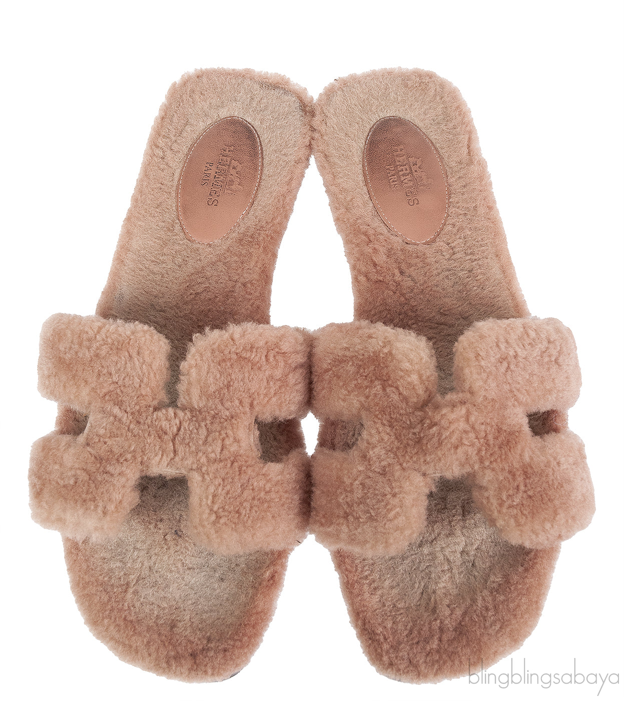 Hermes Oran Teddy Bear Brown Sandals