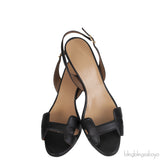 Hermes Black Night 70 Slingback Sandals