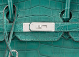 Birkin 35 Malachite Matte Crocodile