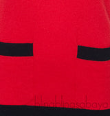 Red Sleeveless Wool Top