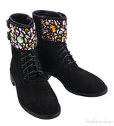 Jewelled Suede Ankle Boots