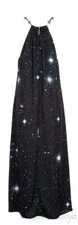 Black Crystal Halterneck Dress
